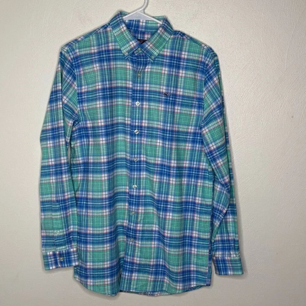Vineyard Vines Whale Shirt Button Down - Big Kid XL (18)